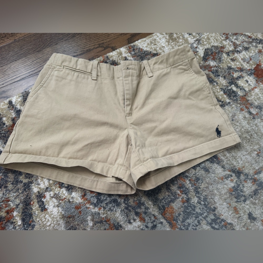 Beige Ralph Lauren Polo Shorts